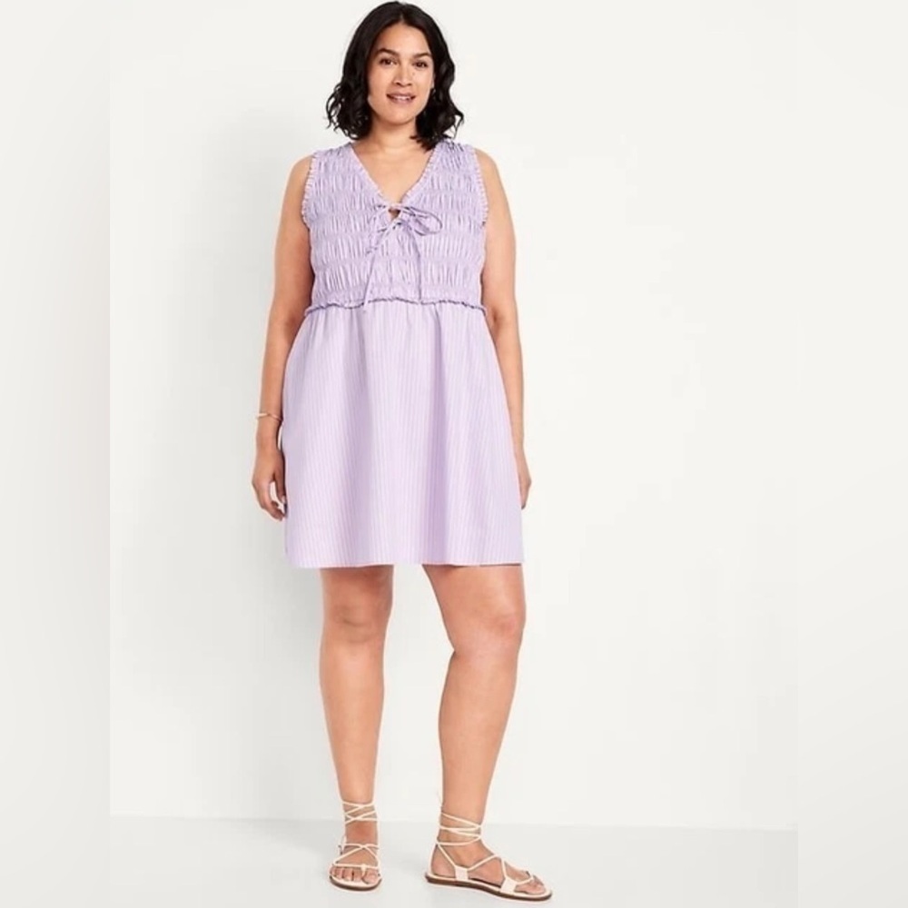NWT! Old Navy Fit & Flare Smocked Bodice Mini Dress - Size XL